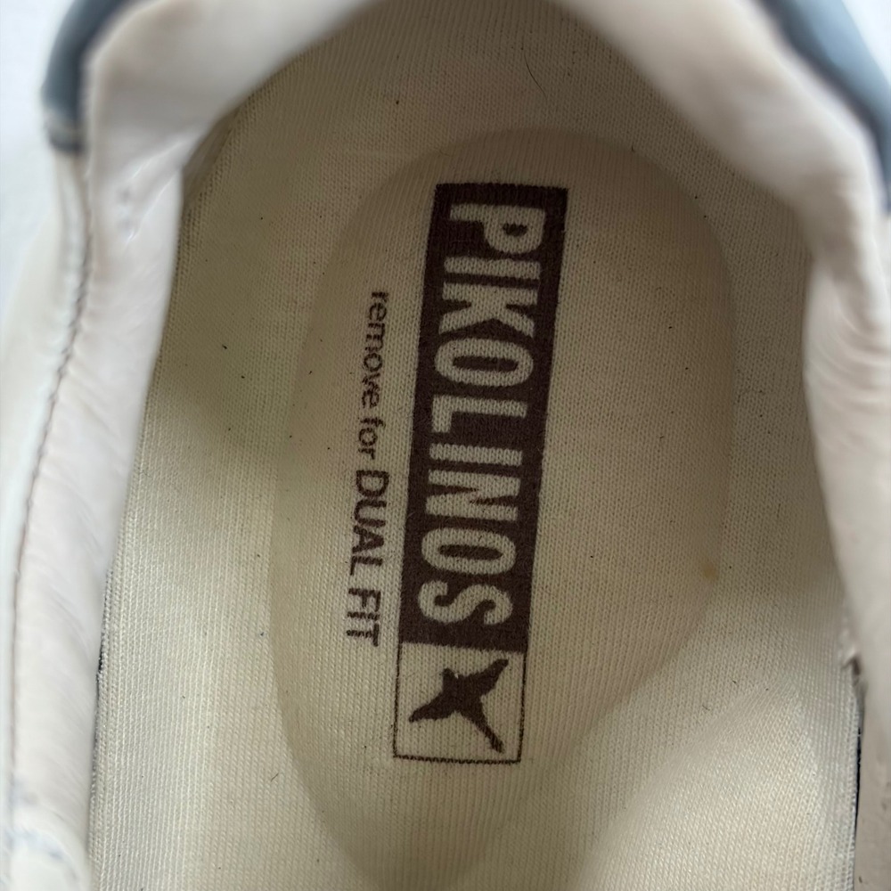 Pikolinos Cantabria Never Worn Cream Grey Leather Perforated Zip Sneakers 38 - Picture 7 of 16